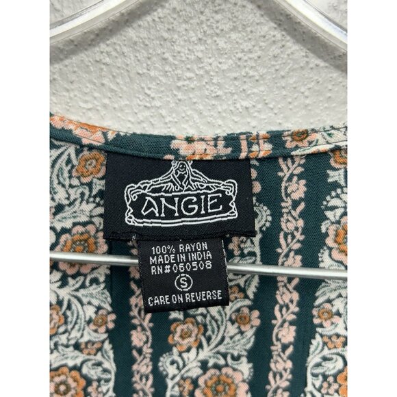 Angie Womens Floral Kimono Size Small Open Front Cover Up Boho Layering Beachy - Picture 9 of 9